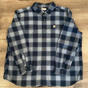 Carhartt Blue Flannel Size 3XL